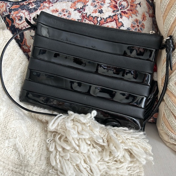 COPY - Peter Kent Genuine Leather Tassel Stones Clutch Crossbody Bag - Picture 4 of 8